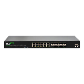 DuxNet DUX2524F 24-port 12-port RJ45 and 12-port SFP Gigabit L2 Managed Switch