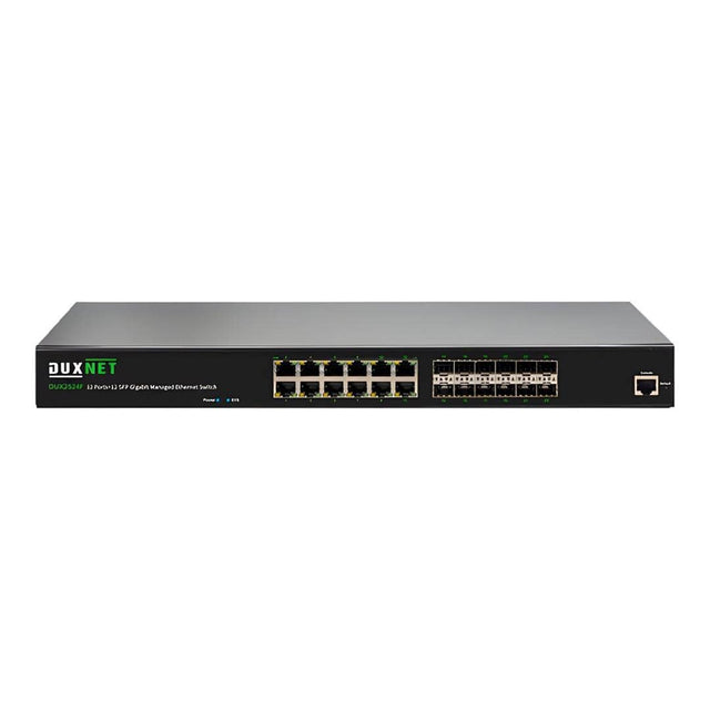 DuxNet DUX2524F 24-port 12-port RJ45 and 12-port SFP Gigabit L2 Managed Switch