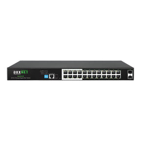 DuxNet 26-Port Gigabit L2 Cloud Managed PoE+ Switch DUX2524P-C