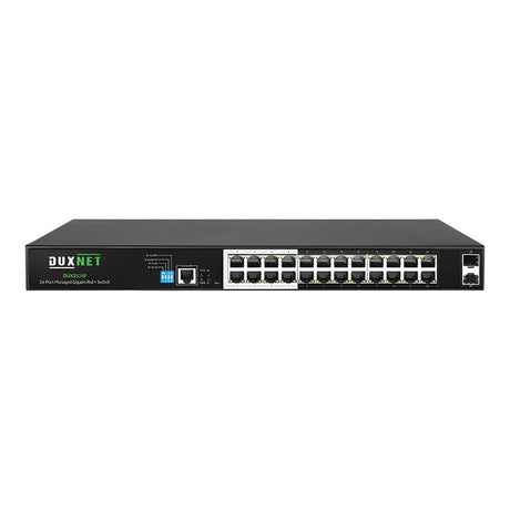 DuxNet 26-Port Gigabit L2 Cloud Managed PoE+ Switch DUX2524P-C