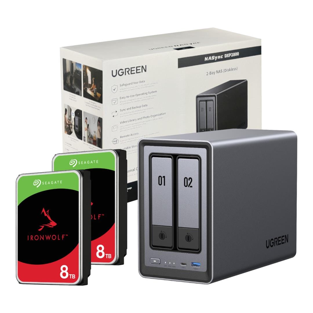 UGreen NASync DXP2800 2-bay 2x 8TB NAS