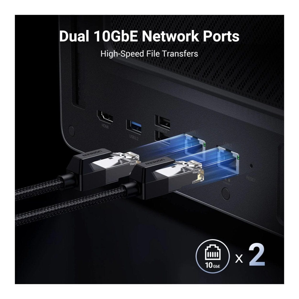 Ugreen NASync DXP8800 Plus 8-Bay NAS DXP8800PLUS-35127B – FirstShop