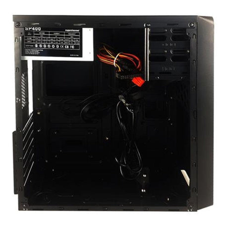 UniQue E188 Micro-ATX PC Case with 400W Power Supply Black