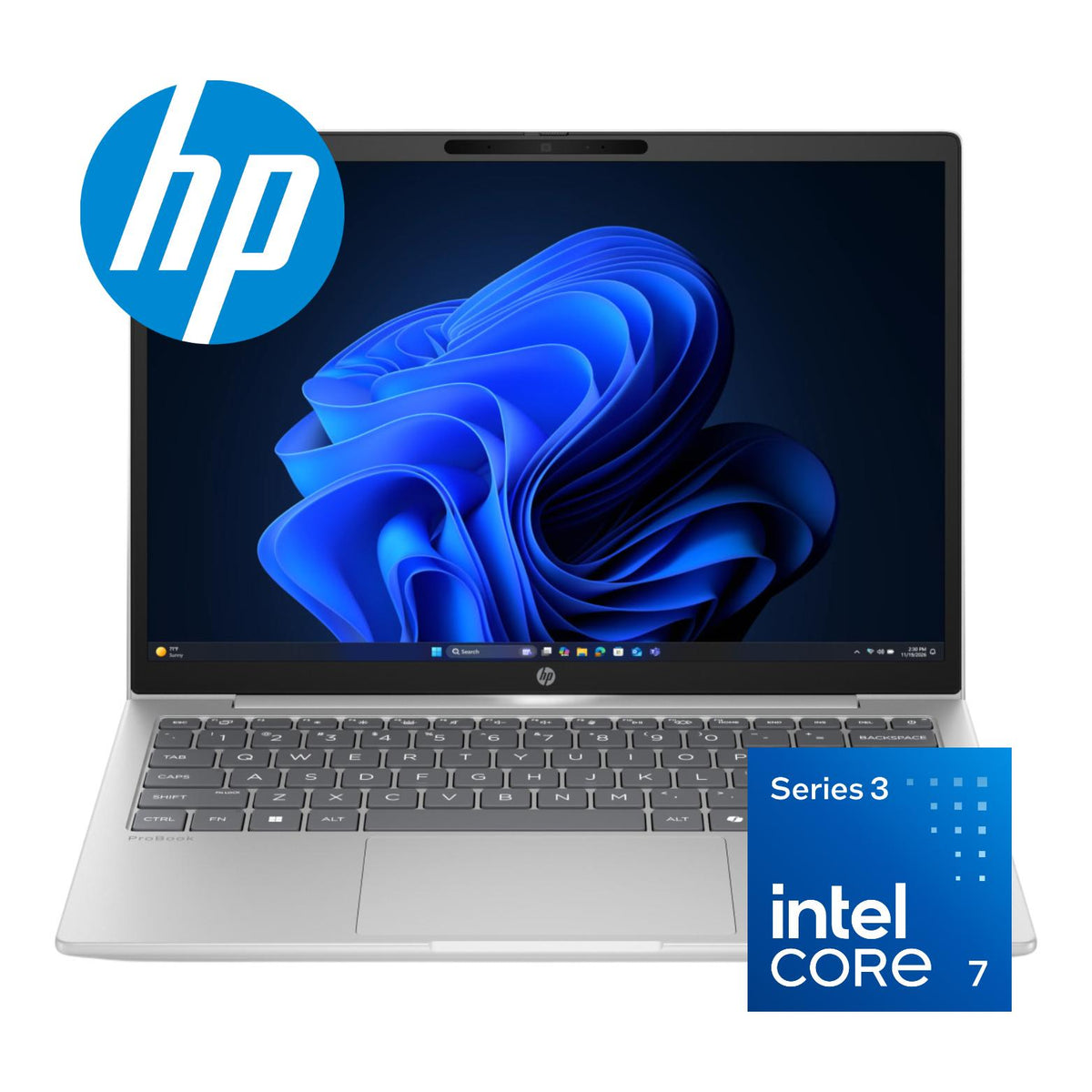 HP ProBook 4 G2i 13.3-inch WUXGA AI Laptop - Intel Core 7 350 512GB SSD 16GB RAM Win 11 Pro