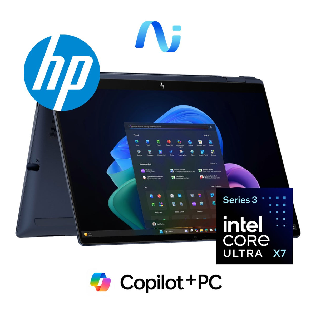 HP EliteBook X Flip G2i 14-inch 3K Next Gen AI 2-in-1 Laptop - Intel Core Ultra X7 358H 1TB SSD 32GB RAM 5G Win 11 Pro Blue