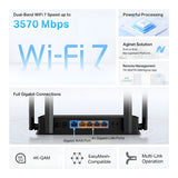 TP-Link EB210 BE3600 Wi-Fi 7 Wireless Router Dual-band 2.4GHz and 5GHz Gigabit Ethernet Black
