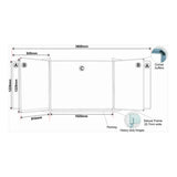Parrot Non-Magnetic Educational Chalkboard 1220x1210mm Squares 1 Side Swing Leaf Option B ED6252
