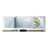 Parrot Non-Magnetic Educational Chalkboard 1220x1210mm Squares 1 Side Swing Leaf Option B ED6252
