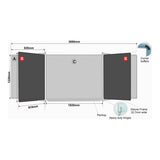 Parrot Non-Magnetic Educational Chalkboard 1220x1210mm Squares 1 Side Swing Leaf Option B ED6252