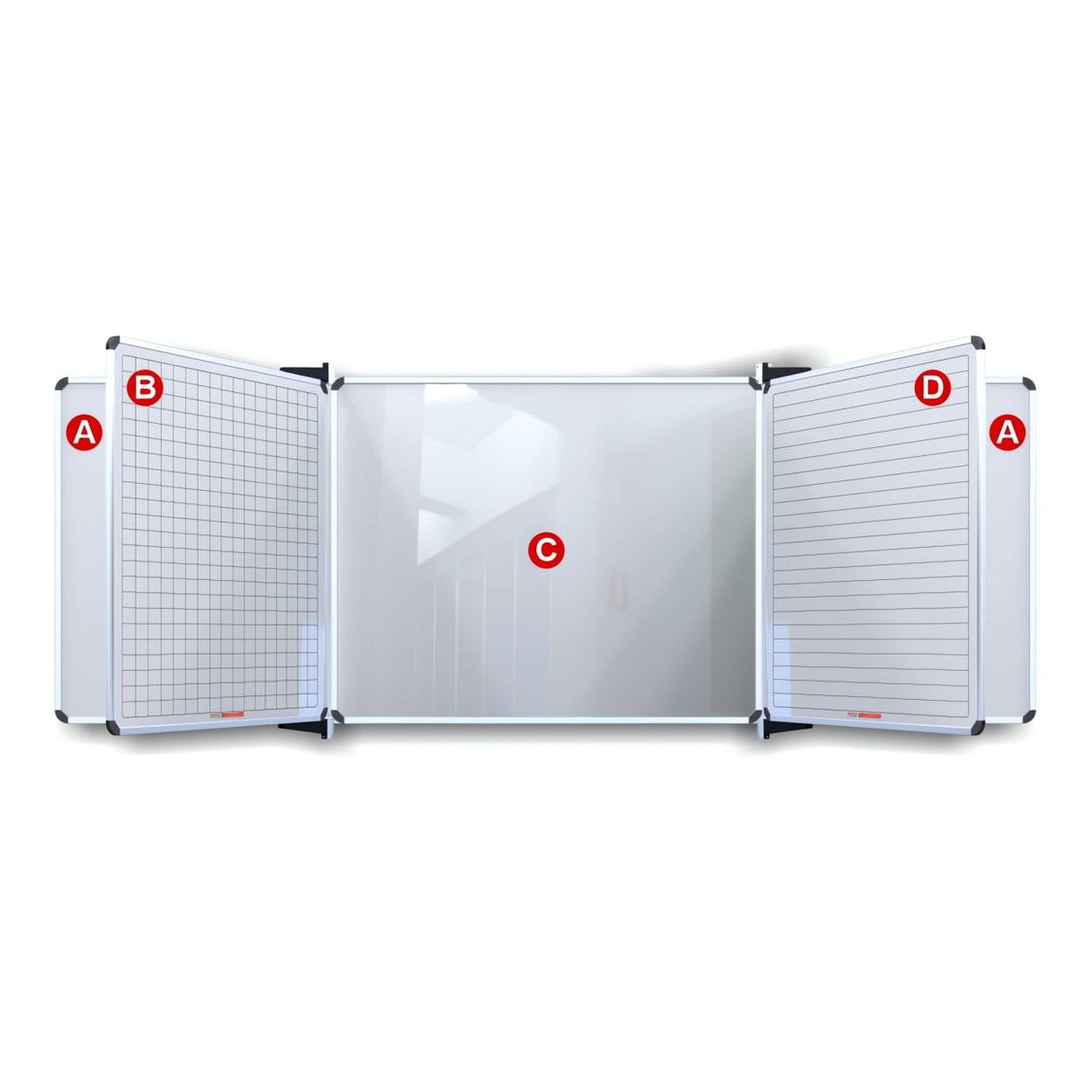 Parrot Educational Board Magnetic Whiteboard 1820x1220mm Centre Panel Option C ED7068
