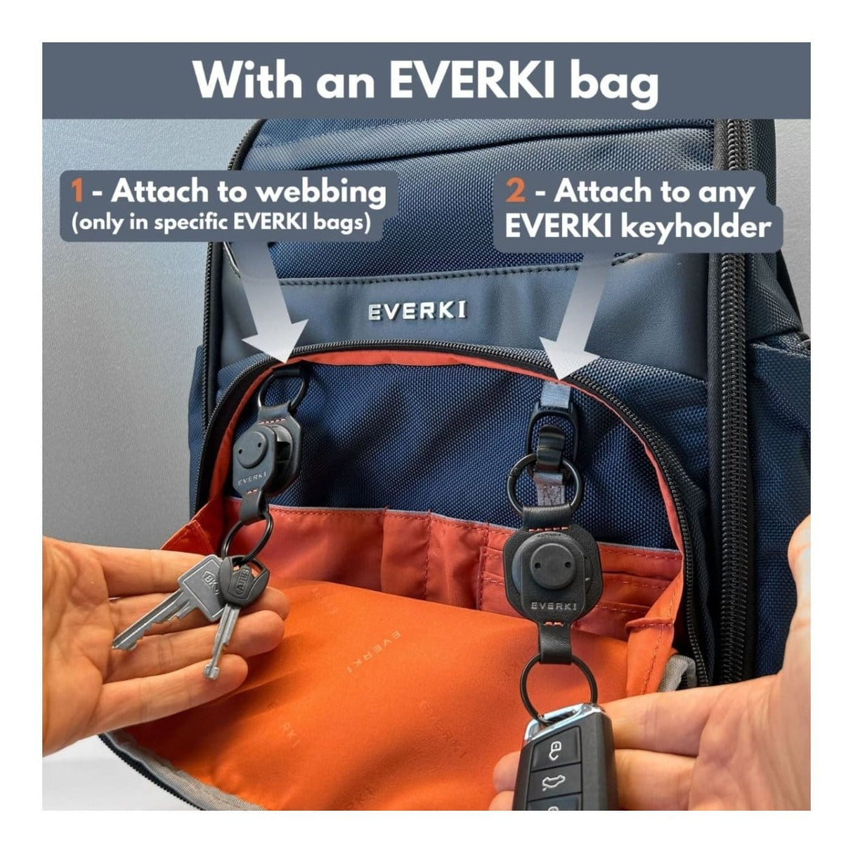 Everki Quick-release keychain EKF550