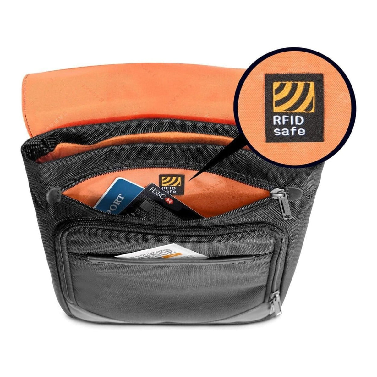 Everki Venue Xl Premium Rfid Mini Messenger Fits iPad Pro 12-inch Surface Pro Macbook 12 EKS622XL