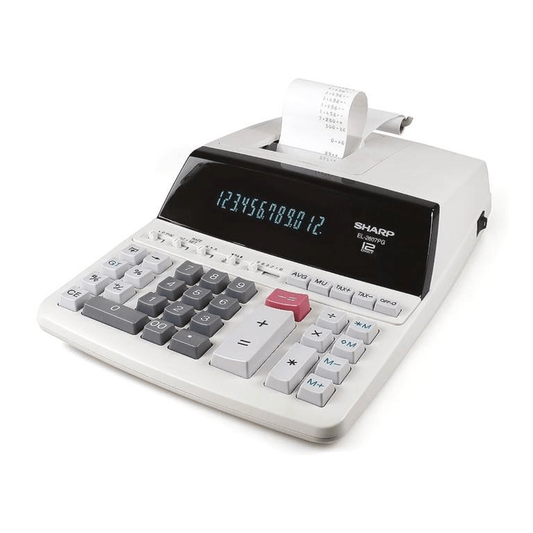 Sharp EL-2607PG Premium Fast Printing AC Powered Calculator