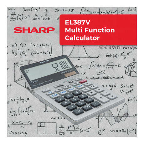 Sharp EL-387V Multifunction 12-Digit Desktop Calculator