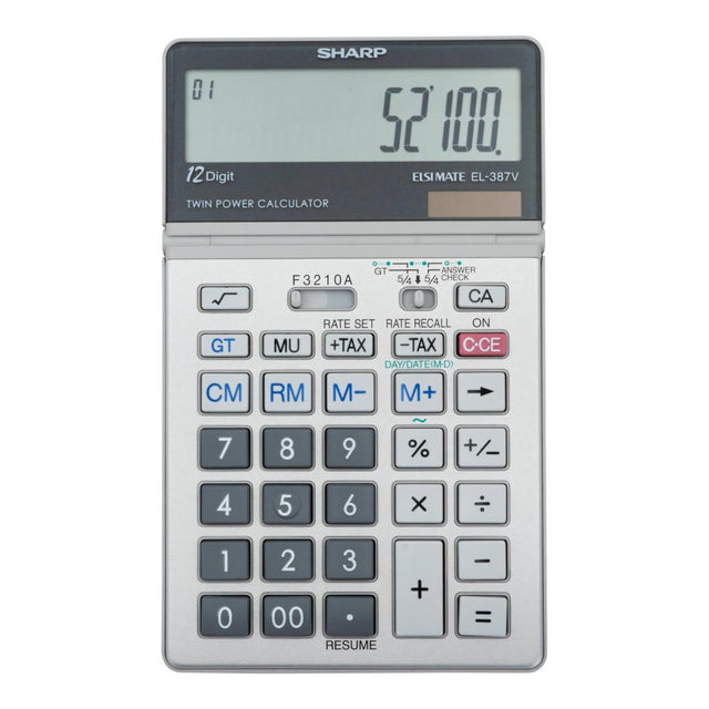 Sharp EL-387V Multifunction 12-Digit Desktop Calculator