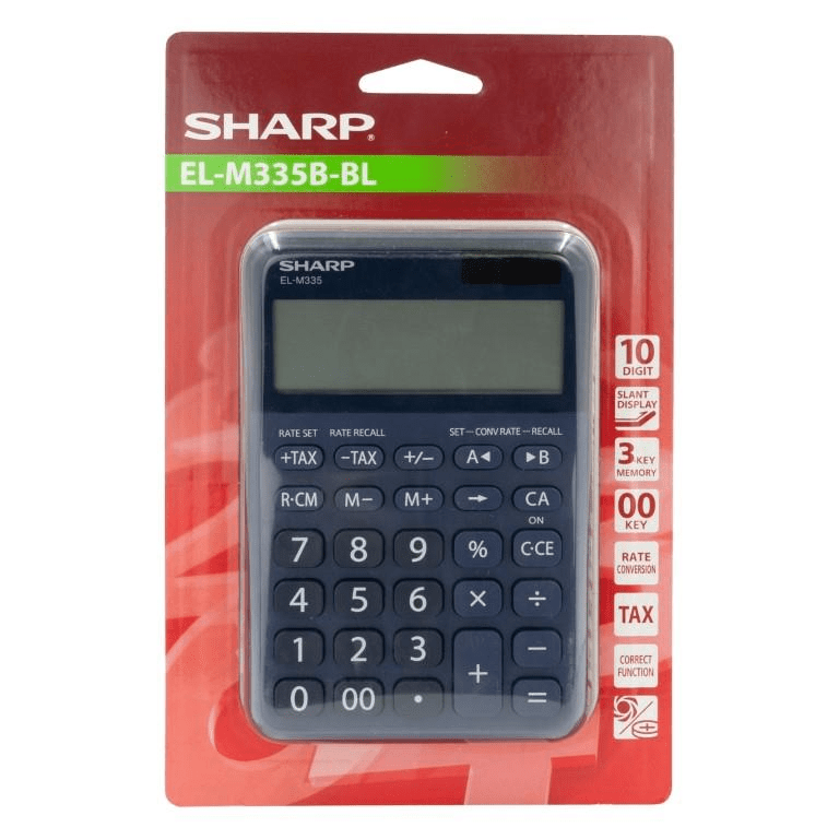 Sharp EL-M335B-BL 10-digit Desk Calculator Blue