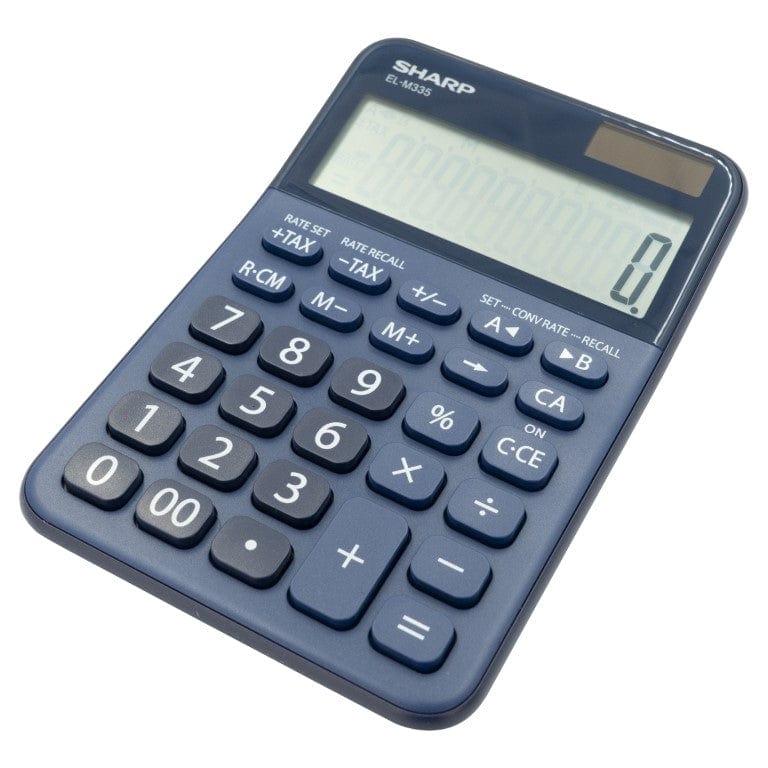 Sharp EL-M335B-BL 10-digit Desk Calculator Blue