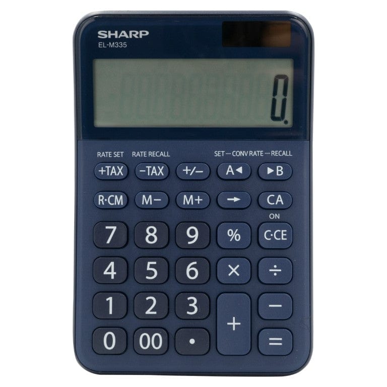 Sharp EL-M335B-BL 10-digit Desk Calculator Blue