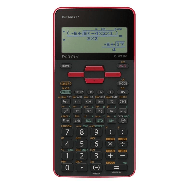 Sharp EL-W535SA-BRD 422-functions Scientific Calculator Red
