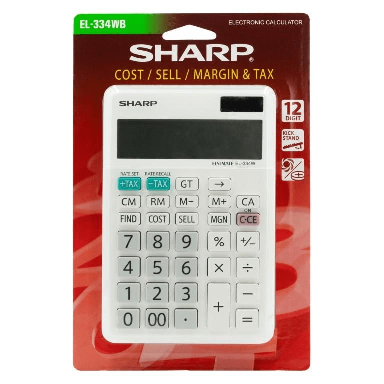 Sharp EL334 12-digit Mini Desk Calculator