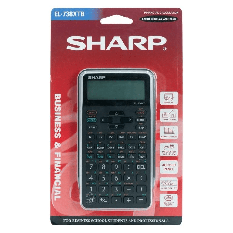 Sharp EL738XTB Advanced Financial Calculator