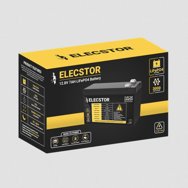 Elecstor 12V 7A LIFEPO4 Battery ELE-12V7ABT