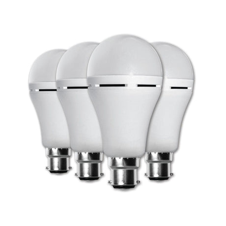 Elecstor B22 7W 1200mah Rechargeable LED Bulb 4-pack - Warm White ELE-A60-7W-B22WW4P
