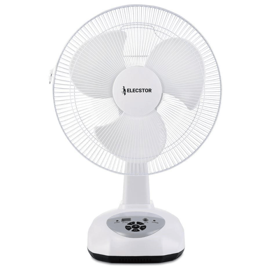 Elecstor 12-inch Rechargeable Desk Fan - White ELE-S012 – FirstShop