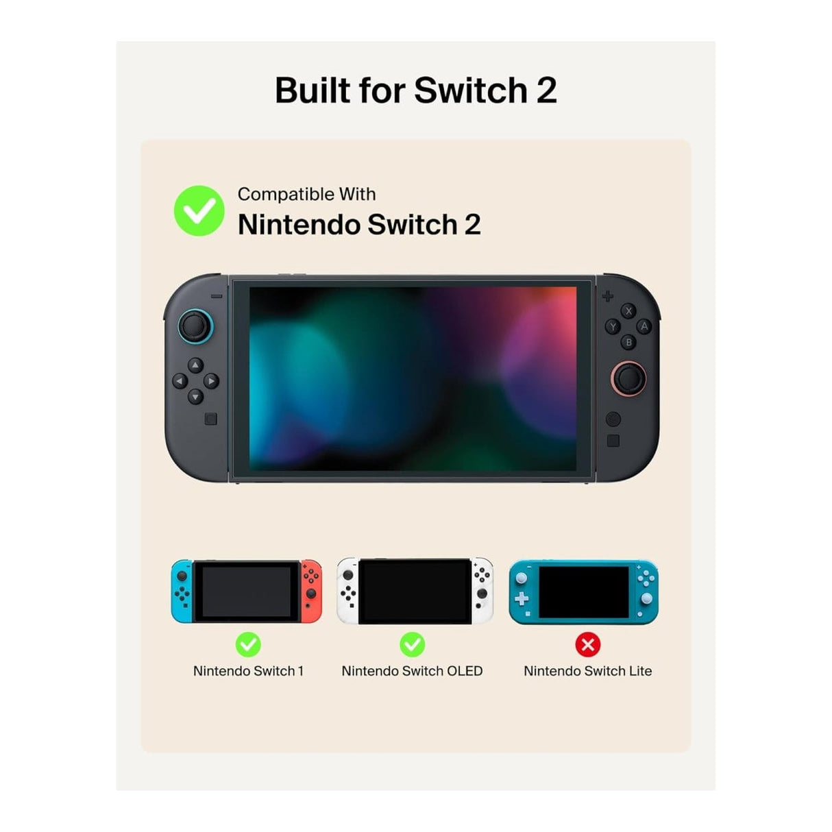 Belkin Gaming Charging Case for Nintendo Switch 2 - Sand ENA001HQSA-V2
