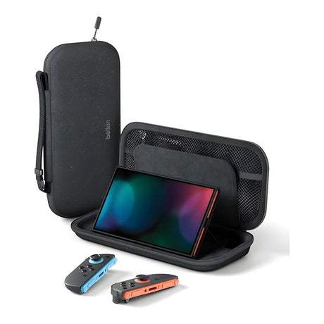 Belkin Nintendo Switch 2 with AirTag Portable Carrying Case Charcoal ENA002HQCH