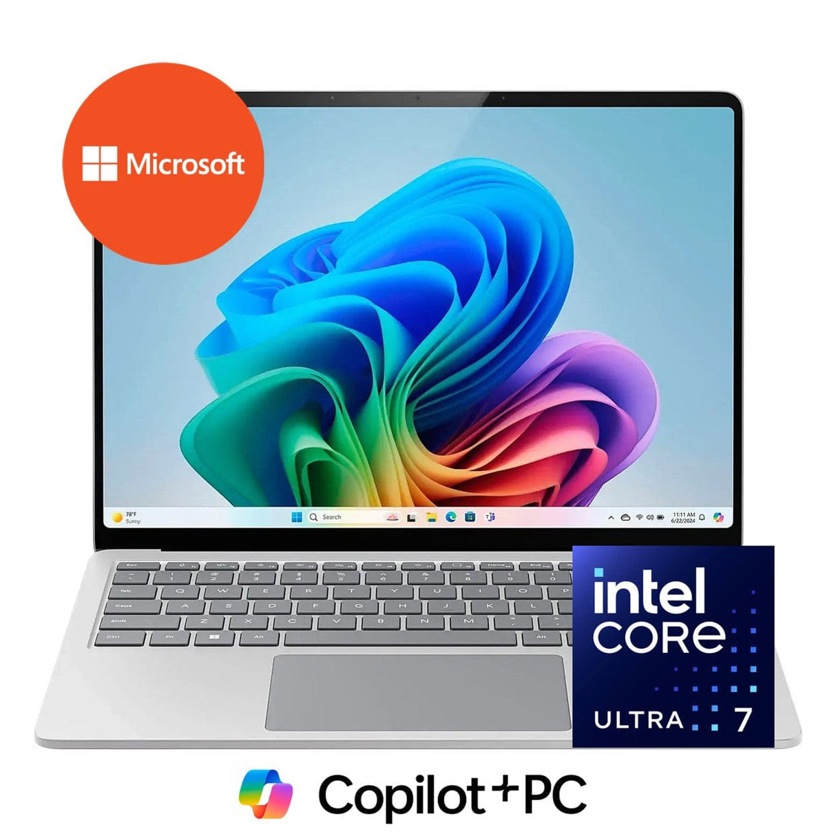 Microsoft Surface 7 13.8-Inch PixelSense AI Laptop - Intel Core Ultra 7 266V 512GB SSD 16GB RAM Win 11 Pro Platinum