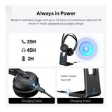 Nearity Wireless Bluetooth Headset with Mic and Charging Stand Black EP320