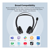 Nearity Wireless Bluetooth Headset with Mic and Charging Stand Black EP320