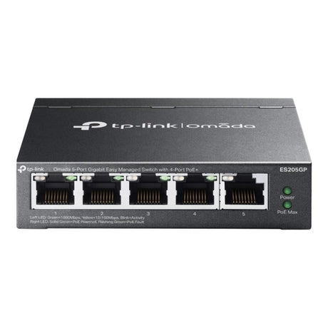 TP-Link Omada 5-Port Gigabit Easy 4-Port PoE+ Managed Switch ES205GP
