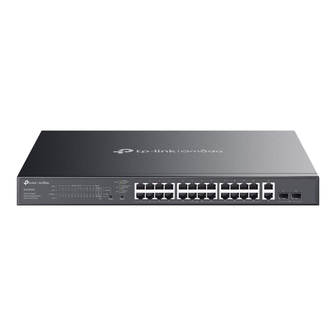 TP-Link Omada 28-Port Gigabit Easy 24-Port PoE+ Managed Switch ES228GMP