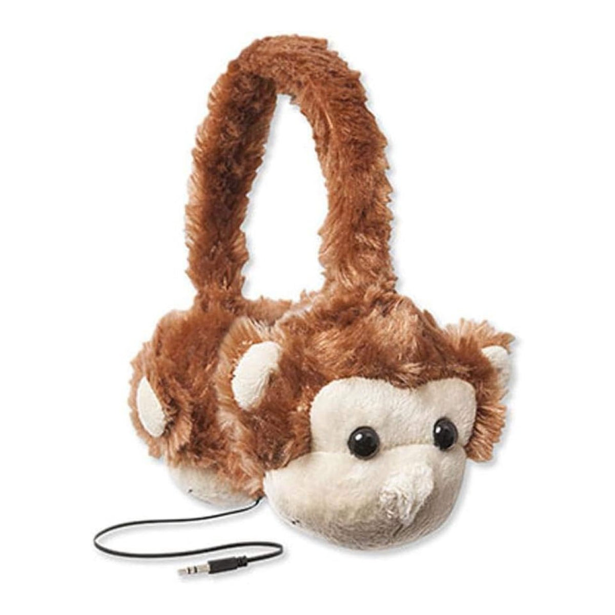ReTrak Animalz Furry Wired Headphones - Monkey ETAUDFMNKY