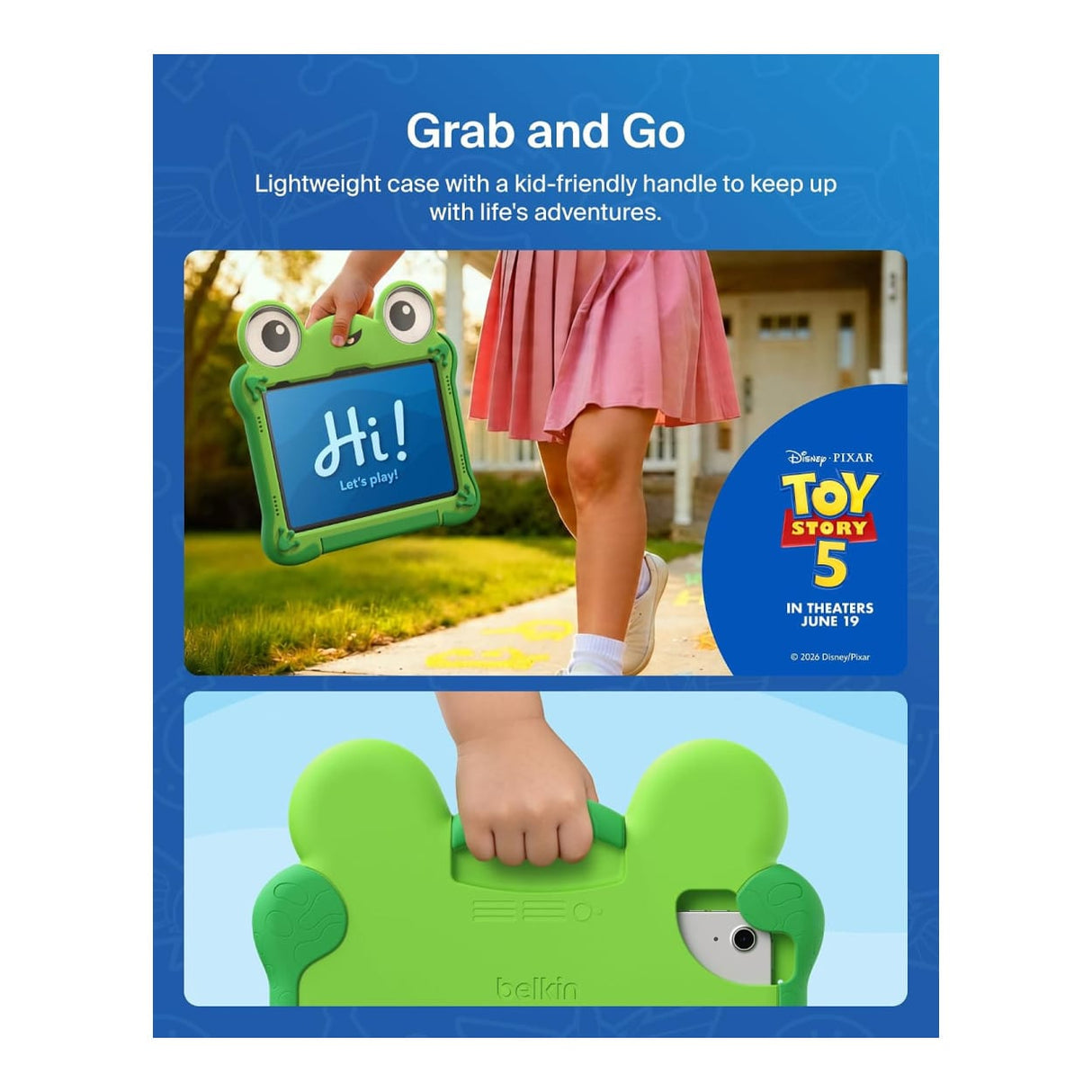Belkin Disney and Pixar Toy Story 5 Lilypad Tablet Protective Case for iPad A16 11 and 10.9 EVA003HQGR-PX