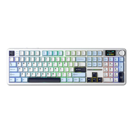 Aula Mechanical Gasket LCD Full Multimode Keyboard Black and Grey F108-BKGR
