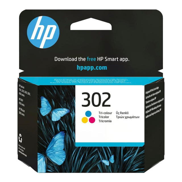 HP 302 Tri-Colour Printer Ink Cartridges Original F6U65AE Single-pack