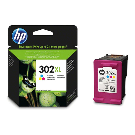 HP 302XL Tri-Colour High Yield Printer Ink Cartridges Original F6U67AE Single-pack