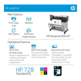 HP Designjet T830 24 Large Format Printer Wi-Fi Inkjet Colour 2400 x 1200 DPI Ethernet LAN