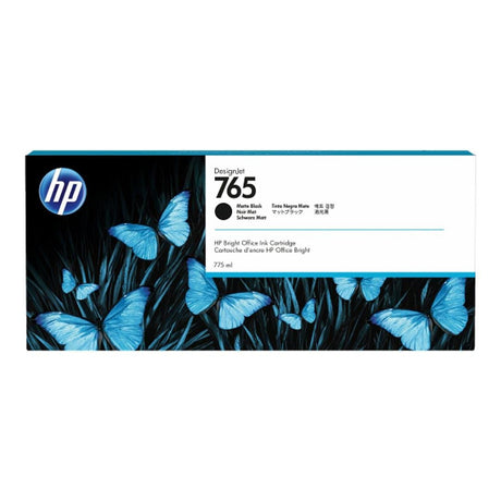 HP 765 DesignJet Matte Black Standard Yield Ink Cartridge Original F9J55A Single-pack