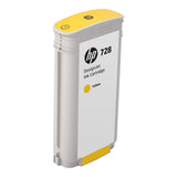 HP 728 DesignJet Yellow Standard Yield Ink Cartridge Original F9J65A Single-pack