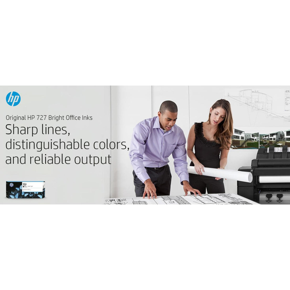 HP 727 DesignJet Cyan High Yield Ink Cartridge Original F9J76A Single-pack