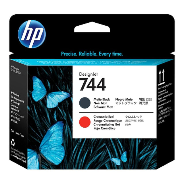 HP 744 DesignJet Matte Black and Chromatic Red Printhead F9J88A