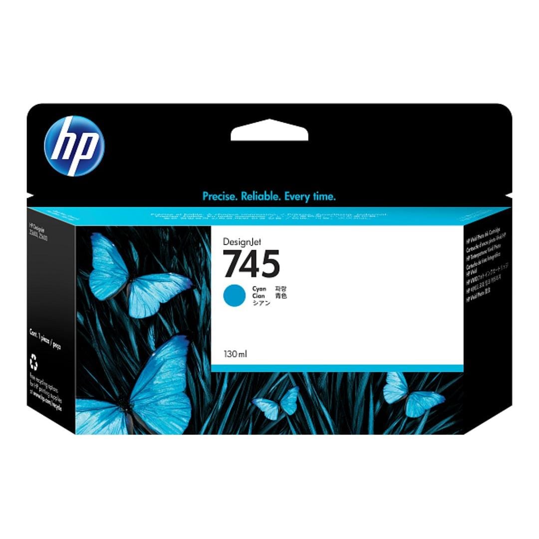 HP 745 DesignJet Cyan Standard Yield Ink Cartridge Original F9J97A Single-pack