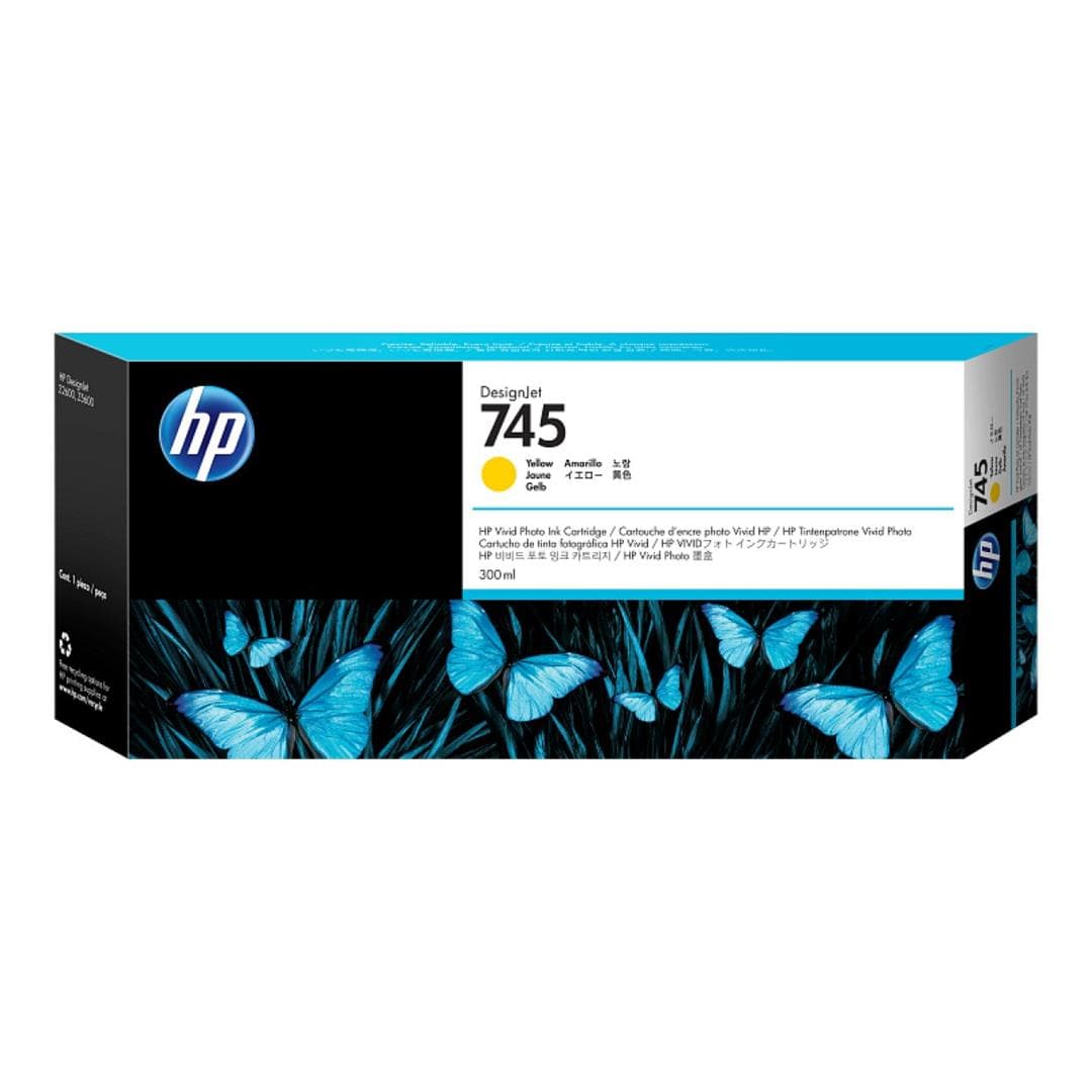 HP 745 DesignJet Yellow High Yield Ink Cartridge Original F9K02A Single-pack