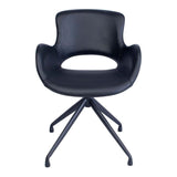 Everfurn Luna Modern Lounge Chair Sleek Black PU Design FD-CC-LC-53