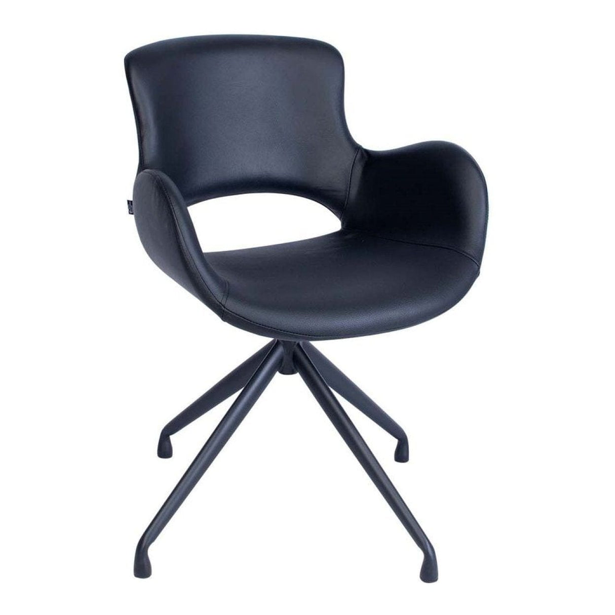 Everfurn Luna Modern Lounge Chair Sleek Black PU Design FD-CC-LC-53