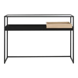 Everfurn Millenium Console Powder Coated Steel Frame with Tempered Glass FD-CON-01